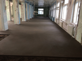 Полусухая стяжка в офисных помещениях
